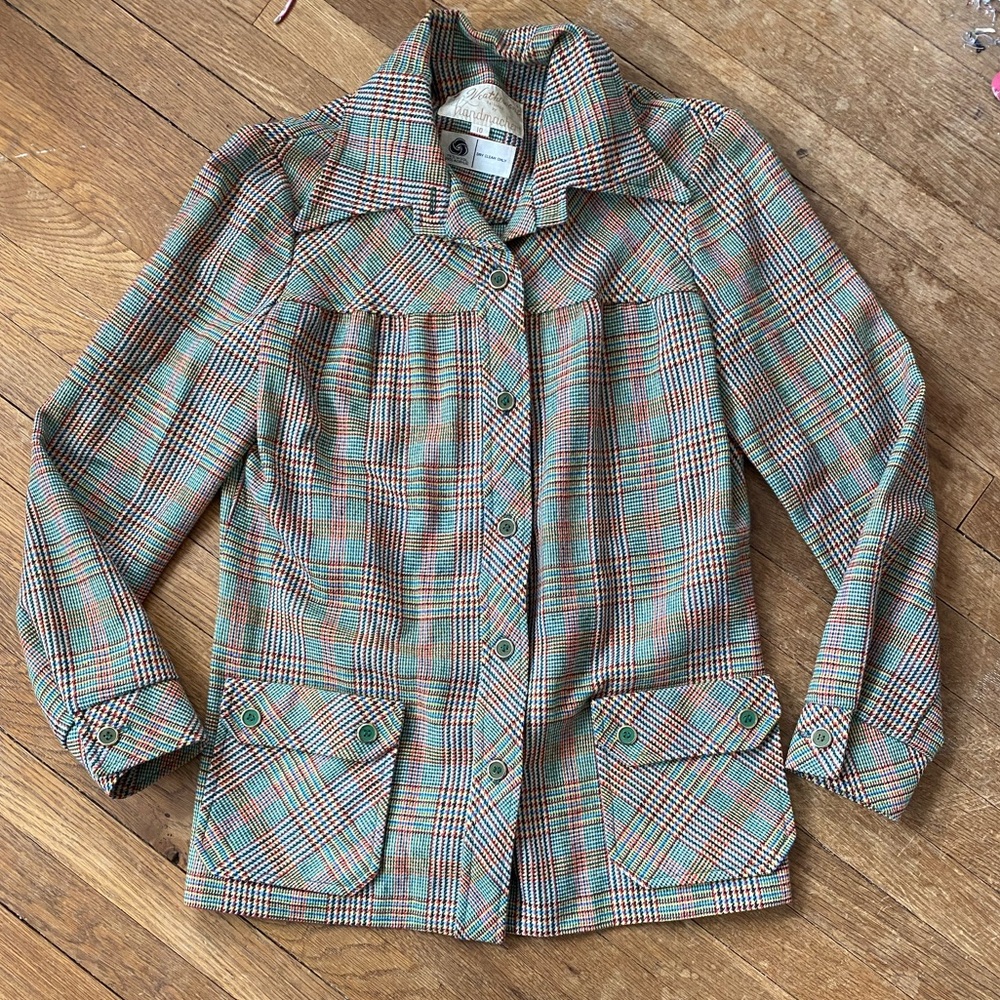 60s / 70s plaid wool jacket